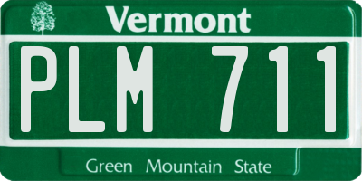 VT license plate PLM711