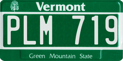 VT license plate PLM719