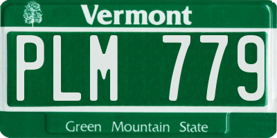 VT license plate PLM779