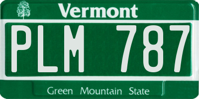 VT license plate PLM787