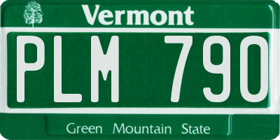VT license plate PLM790