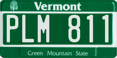 VT license plate PLM811
