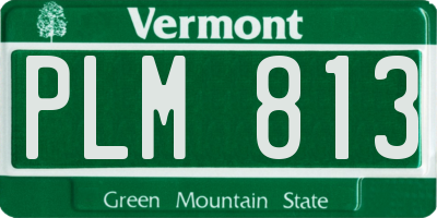 VT license plate PLM813