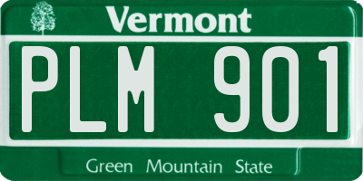 VT license plate PLM901