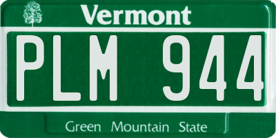 VT license plate PLM944