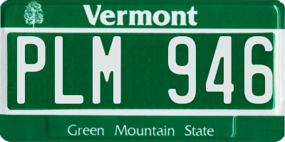 VT license plate PLM946