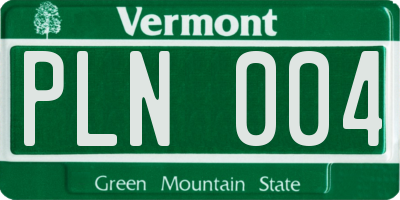 VT license plate PLN004