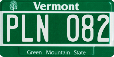 VT license plate PLN082