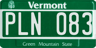VT license plate PLN083