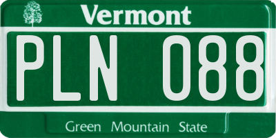 VT license plate PLN088
