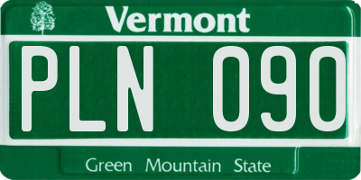 VT license plate PLN090