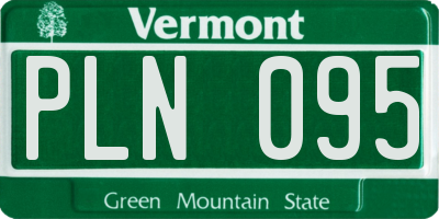 VT license plate PLN095