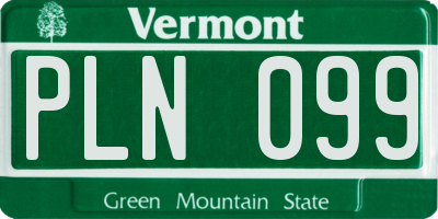 VT license plate PLN099