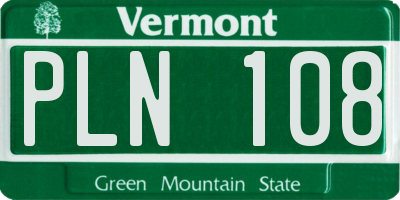 VT license plate PLN108