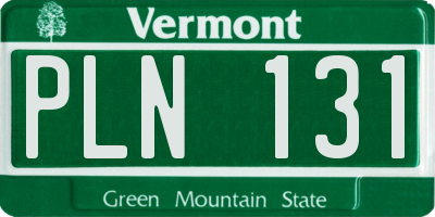 VT license plate PLN131