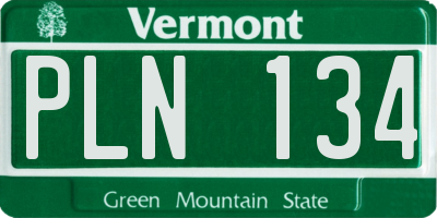 VT license plate PLN134