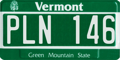 VT license plate PLN146