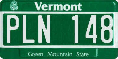 VT license plate PLN148