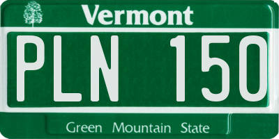 VT license plate PLN150