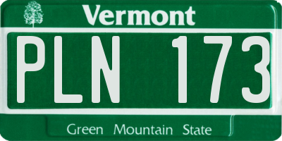 VT license plate PLN173