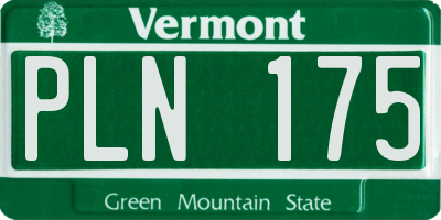 VT license plate PLN175