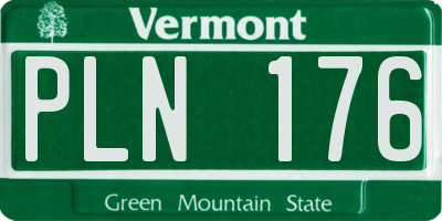 VT license plate PLN176