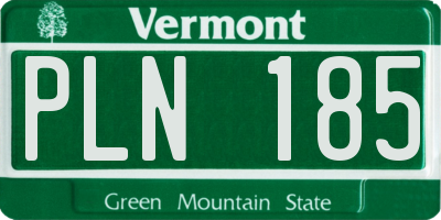 VT license plate PLN185