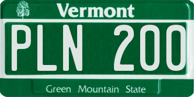 VT license plate PLN200
