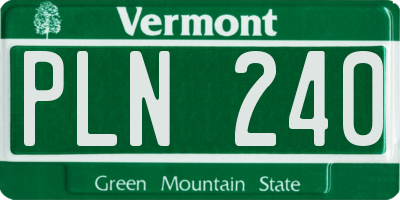 VT license plate PLN240
