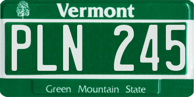 VT license plate PLN245