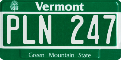 VT license plate PLN247