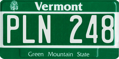 VT license plate PLN248