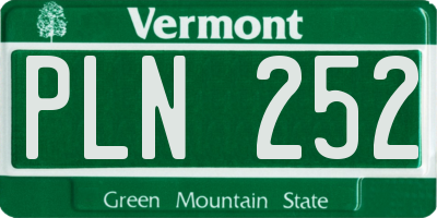 VT license plate PLN252