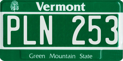 VT license plate PLN253