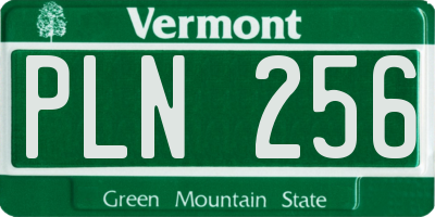 VT license plate PLN256