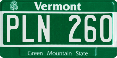 VT license plate PLN260