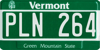VT license plate PLN264