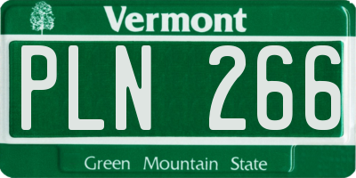 VT license plate PLN266