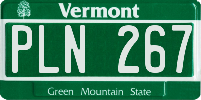 VT license plate PLN267