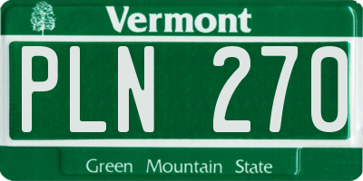 VT license plate PLN270