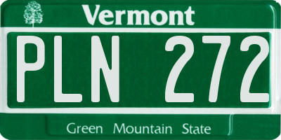 VT license plate PLN272