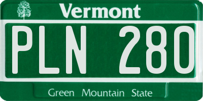 VT license plate PLN280