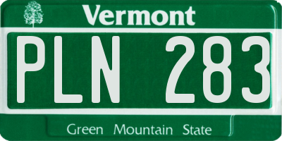 VT license plate PLN283