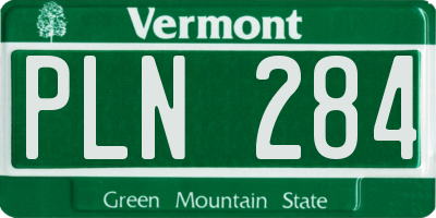 VT license plate PLN284
