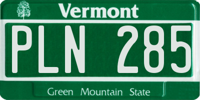 VT license plate PLN285