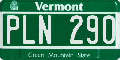 VT license plate PLN290