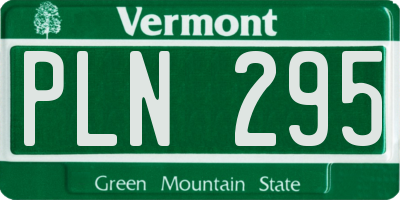 VT license plate PLN295