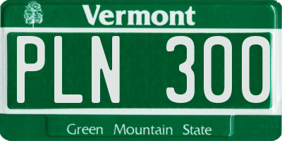 VT license plate PLN300
