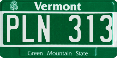 VT license plate PLN313