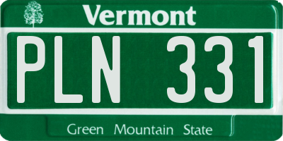 VT license plate PLN331